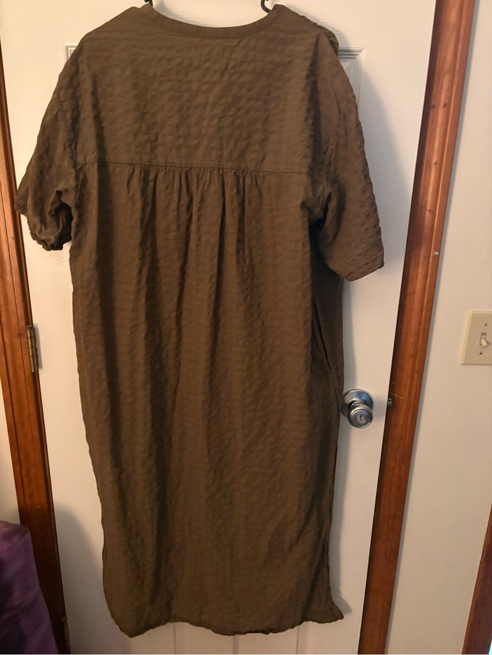 Everlane Brown Button Henley Dress - Picture 3 of 3